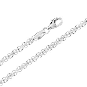 Brățară argint placata cu rodiu 4,5 mm x 18 cm DiAmanti BISMARK-3F-18cm-SL  (Argint 925‰ 4 g.)